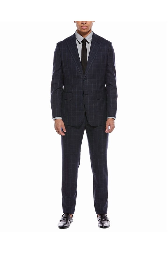 mens 2pc Wool-Blend Suit, R46/39, Blue