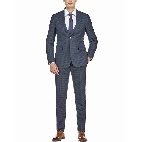 English Laundry mens Wool-Blend Suit, R38/31, Blue