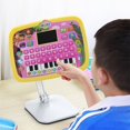 thumbnail image 1 of English Learning Tablet with LED Screen | Interactive Educational Toy | 8 Modes Q&A Piano Keyboard Volume Control | Touch Pronunciation Practice | 1 Pc | 24.2x18.9x2.5cm, 1 of 6