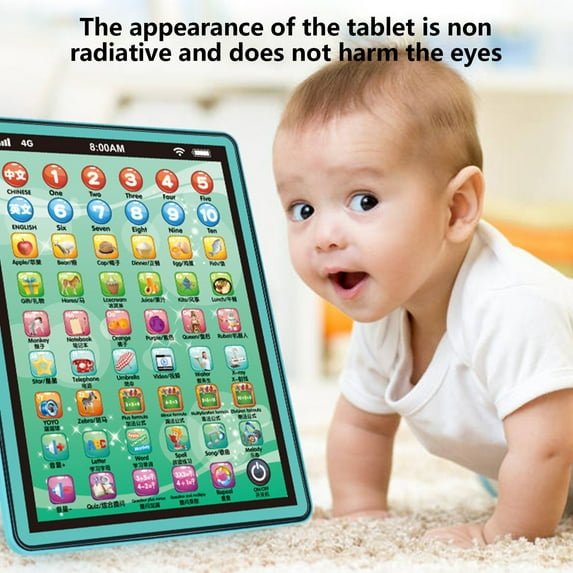 English Learning Toys for Toddlers 1-3, Kids Interactive Learning Tablet, Childrens Alphabet ABC/Words/Numbers/Colors Learning Pad, Education Toy for Babies 24 Month+