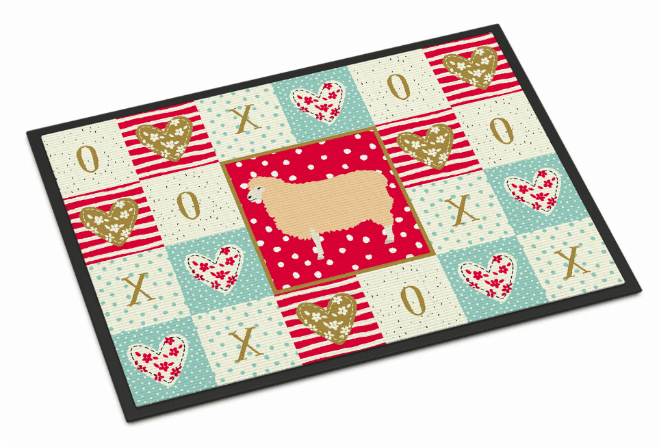 English Leicester Longwool Sheep Love Door Mat