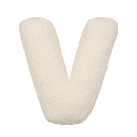 English Letter V Pillow - Huggable Alphabet Plush Cushion - Stylish Decorative Throw Pillow for Bedroom, Car & Home Decor
