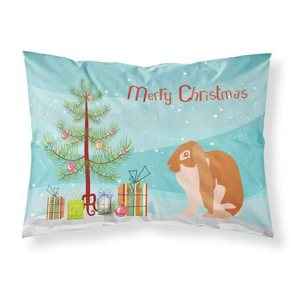 English Lop Rabbit Christmas Fabric Standard Pillowcase