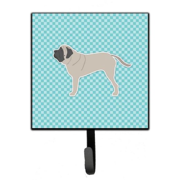English Mastiff Checkerboard Blue Leash or Key Holder