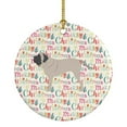 thumbnail image 1 of English Mastiff Merry Christmas Ceramic Ornament 2.8 in x 2.8 in, 1 of 3