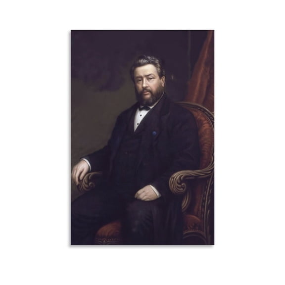 English Particular Baptist Preacher Charles Spurgeon Celebs Poster Painting On Canvas Wall Art Poster Scroll Picture Print Living Room Walls Decor Home Posters 12x18inch(30x45cm)