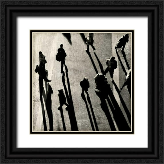 English, Paul 12x12 Black Ornate Wood Framed with Double Matting Museum Art Print Titled - Pedestrian I
