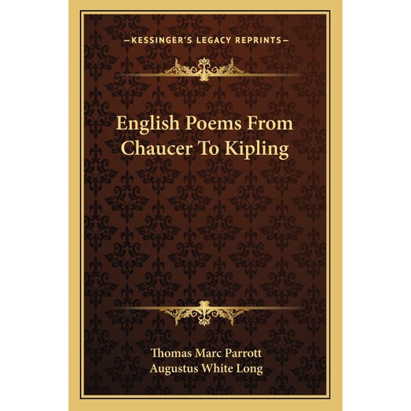 English Poems From Chaucer To Kipling (Paperback)