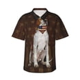 thumbnail image 1 of English Pointer Dog With Vintage American Flag Men's 3d Print Casual Button Down Shirts, Novelty Hawaiian Short Sleeves 3xl, 1 of 8