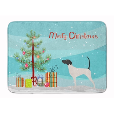 English Pointer Merry Christmas Tree Machine Washable Memory Foam Mat