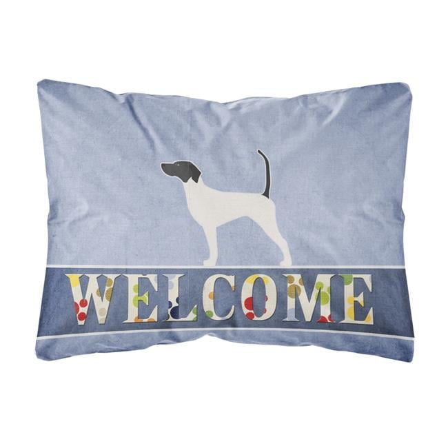English Pointer Welcome Canvas Fabric Decorative Pillow - Walmart.com