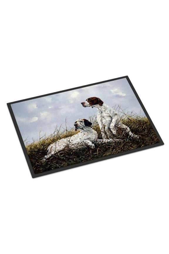 English Pointer by Michael Herring Doormat 18x27