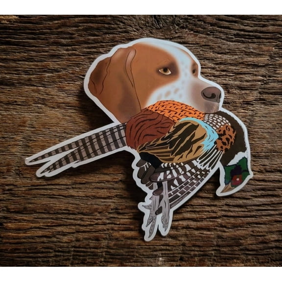 English Pointer with Pheasant Sticker Decal