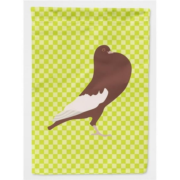 English Pouter Pigeon Green Flag Garden Size