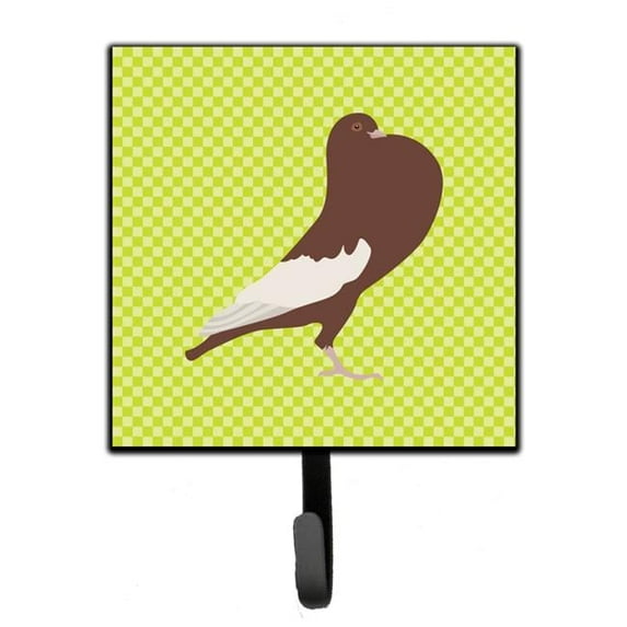 English Pouter Pigeon Green Leash or Key Holder