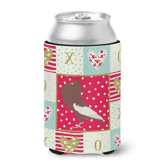 English Pouter Pigeon Love Can or Bottle Hugger