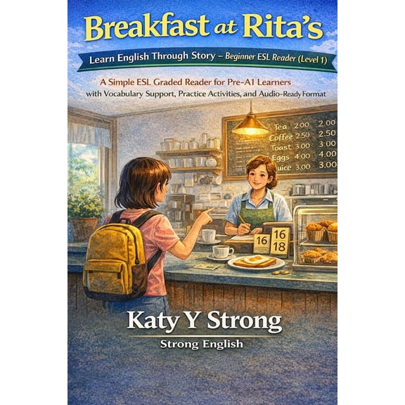 English Reading-Harbor Breakfast at Rita's: Learn English Through Story - Beginner ESL Reader (Level 1): A Simple ESL Graded Reader for Pre-A1 , Book 3, (Paperback)