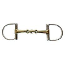 English Riding Double Jointed Dee-Ring Bone 4.5" Mouth Snaffle Horse Bit 35568A
