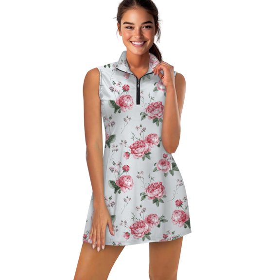 English Rose Sports Dresses Women Tennis Dress Outdoor Badminton Golf Quick-Drying And Breathable Sports Dress