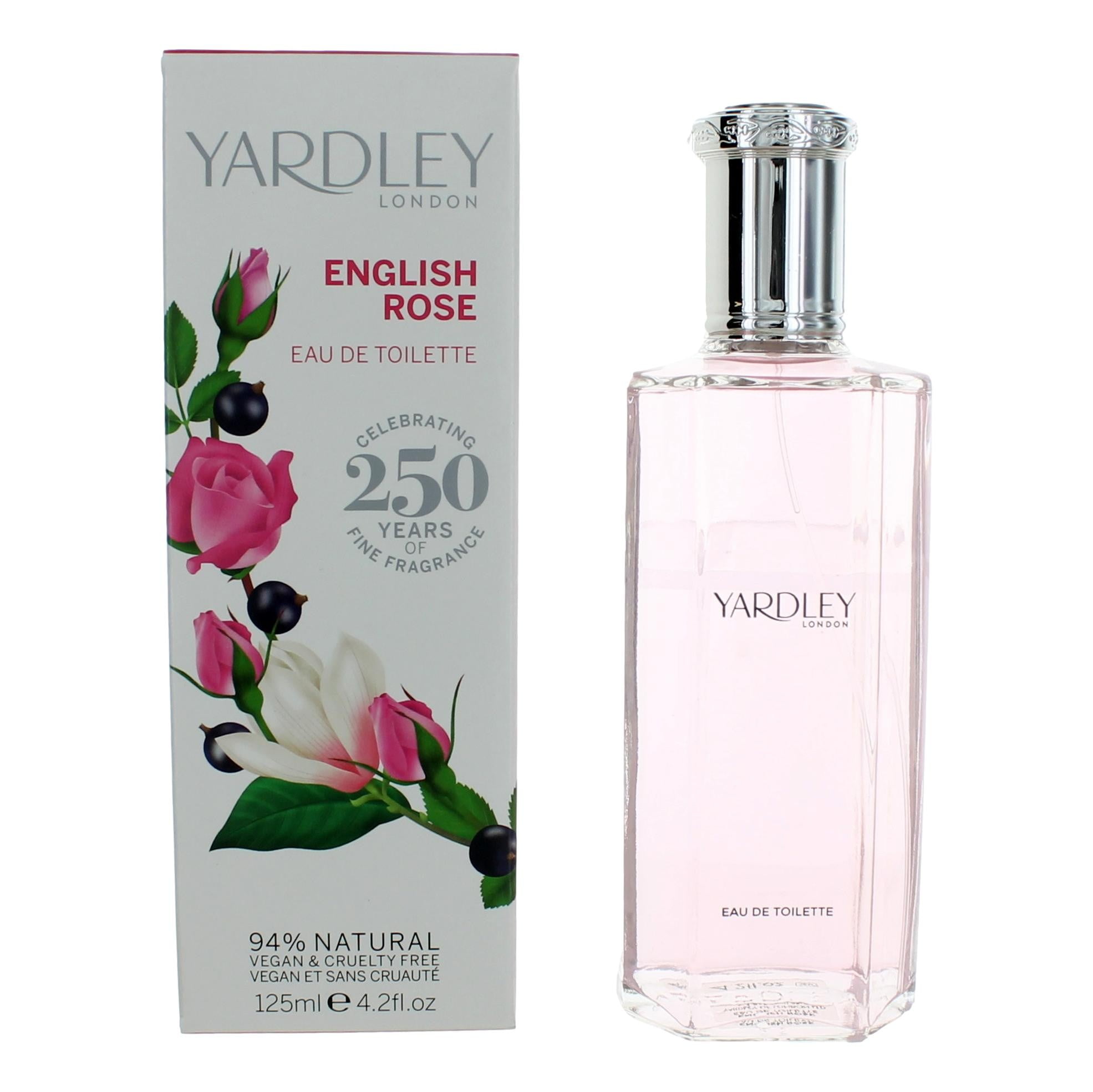 Yardley London English Rose Eau de Toilette, Perfume for Women, 4.2 Oz