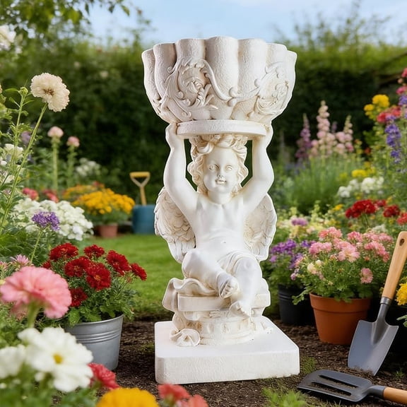 English Rosette Indoor Outdoor Sculptural Garden Plinth Base Statue Riser, Weatherproof Sturdiness Plinth Base Statue Riser for Statues, Flower Pots, Decor, Cast Stone Resin, Antique Stone Finish