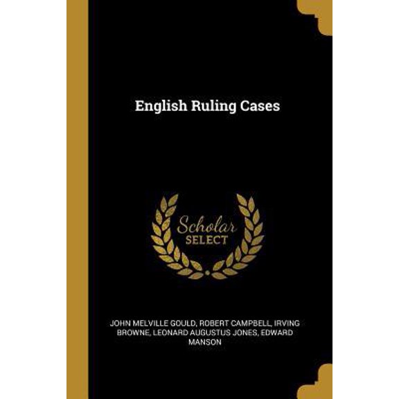English Ruling Cases Paperback
