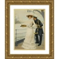 thumbnail image 1 of English School 14x18 Gold Ornate Wood Frame and Double Matted Museum Art Print Titled - Off Duty, 1 of 4