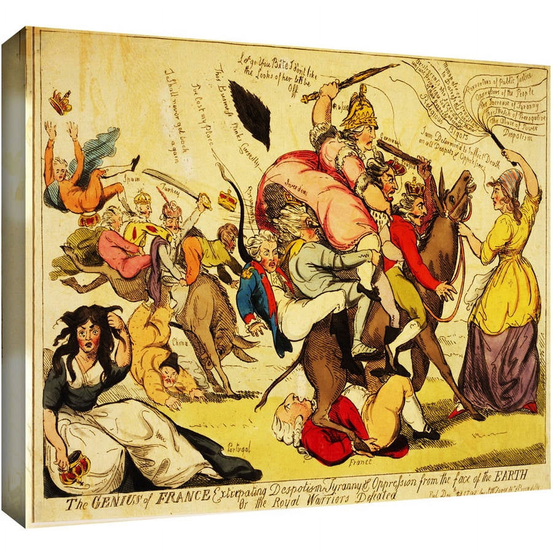 English School ( 18Th Century ) "The Genius Of France Extirpating Despotism." Gallery-Wrapped Canvas