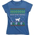 thumbnail image 1 of English Setter Christmas Funny Animal Lover Xmas Gift Women Ugly T-Shirt, 1 of 4