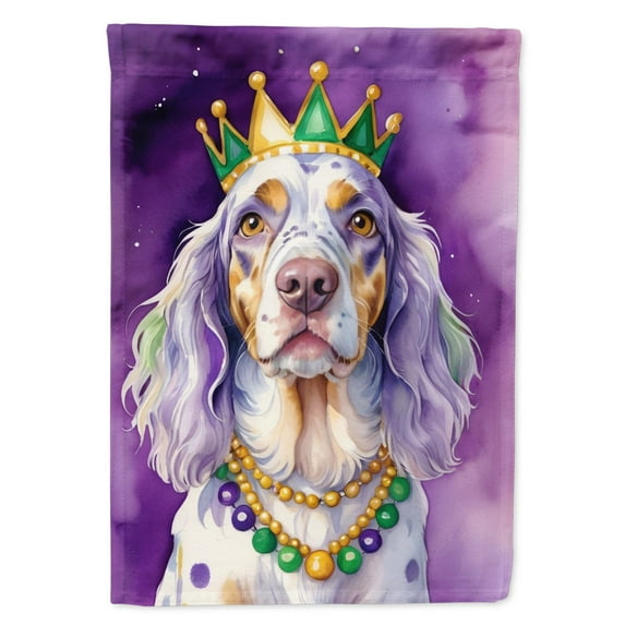 English Setter King of Mardi Gras House Flag