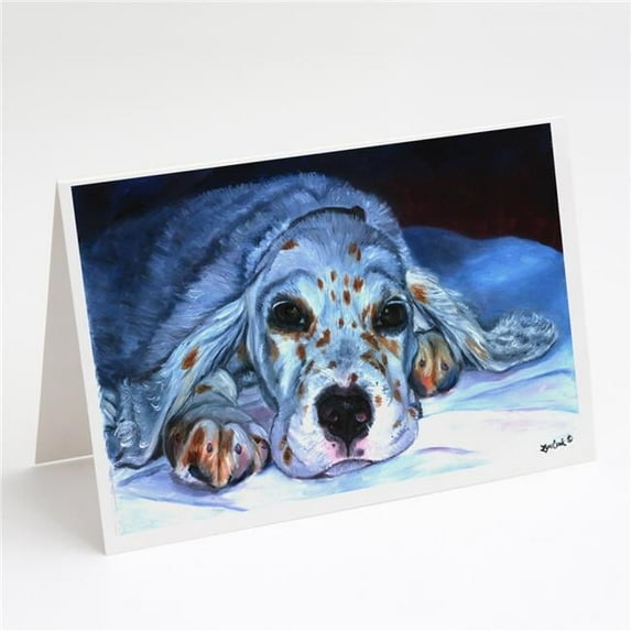 English Setter Pup Greeting Cards & Envelopes - Pack of 8