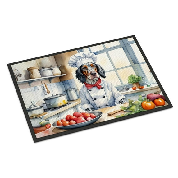 Carolines Treasures DAC6307MAT 18 x 27 in. White Poodle The Chef Doormat