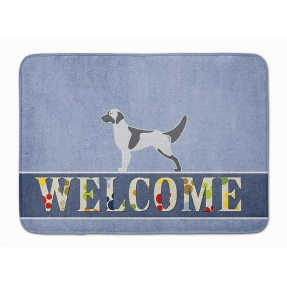 English Setter Welcome Machine Washable Memory Foam Mat