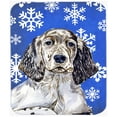 thumbnail image 1 of English Setter Winter Snowflakes Holiday Mouse Pad, Hot Pad Or Trivet, 1 of 1
