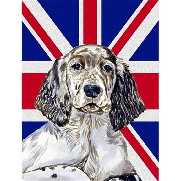 English Setter With English Union Jack British Flag Flag Garden Size