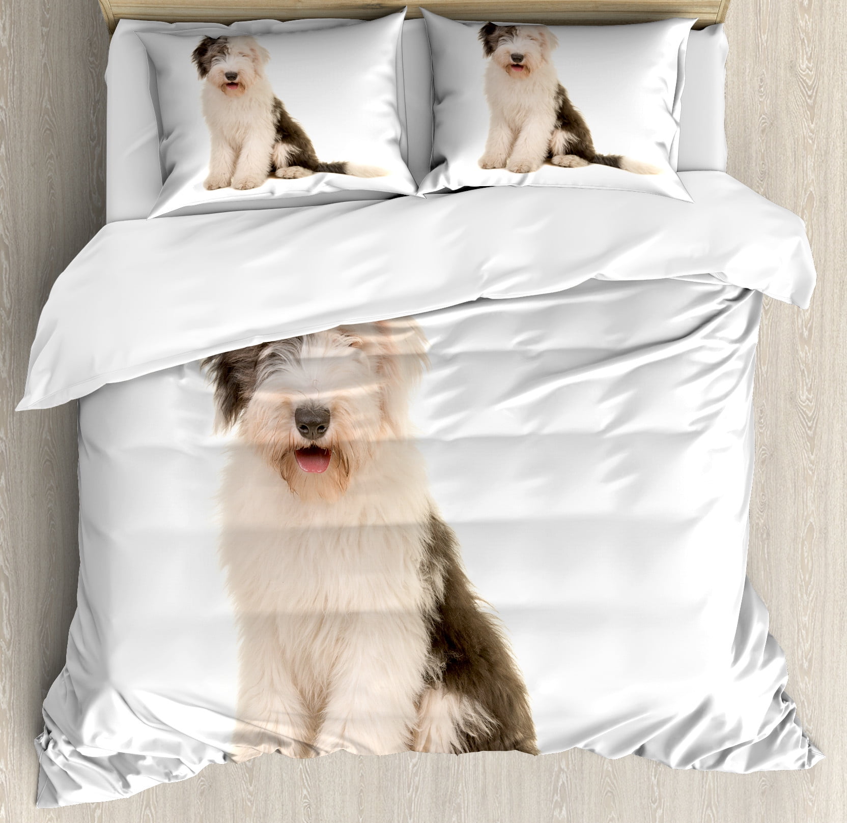 Old English Sheepdog tessuto decorativo Cuscino Old English Sheepdog tessuto decorativo Cuscino