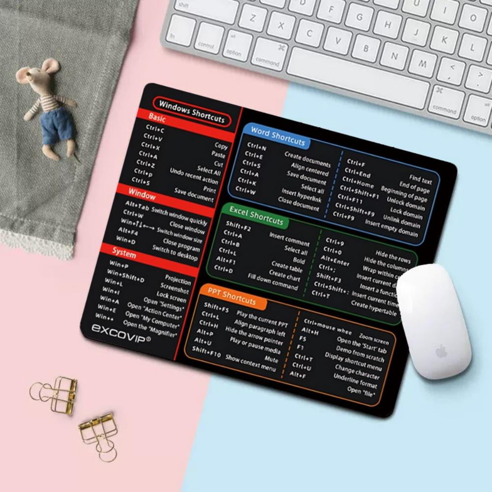 exco python programing mouse pad large shortcuts cheat... English Shortcuts Mouse Pad Desk Pads Excel Text Editor Cheat Sheet PPT ...