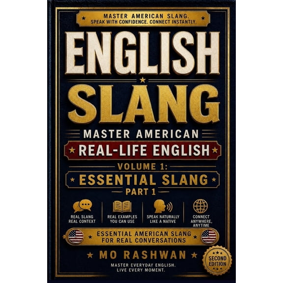 English Slang: Master American Real-Life English Slang: Master American Real-Life English - Volume 1: Essential Slang - Part 1 (SECOND EDITION): Master Core Amer, Book 2, (Paperback)