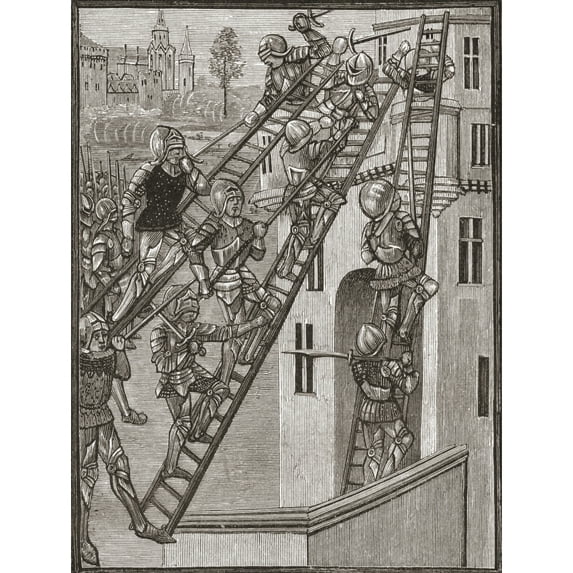 English Soldiers Scaling A Fortress In Gascony During The Hundred Years War From The Book Short History Of The English 2