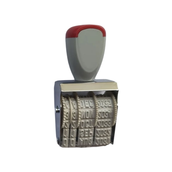English/Spanish/French Date Stamp Plastic Number Stamp Adjustable Digits Number Stamp Inking Dater Stamp for Office