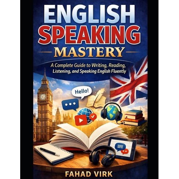 English Speaking Mastery for Beginners: A Complete Language Guide to Writing, Reading, Listening, and Speaking English F, (Paperback)