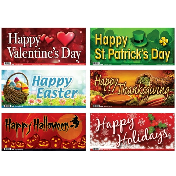 English Special Occasions Educational & Language Teaching Posters, 6 Piece Set