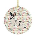 thumbnail image 1 of English Spot Rabbit Christmas Ceramic Ornament 2.8 in x 2.8 in, 1 of 3