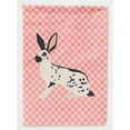 thumbnail image 1 of English Spot Rabbit Pink Check Garden Flag, 1 of 1