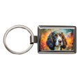 thumbnail image 1 of English Springer Spaniel Dog Abstract Art Metal Rectangle Keychain, 1 of 7