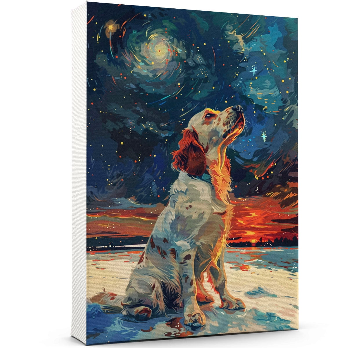 English Springer Spaniel Dog Art Print Poster, Wall art Canvas Painting ...