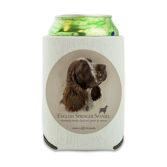 English Springer Spaniel Dog Breed Can Cooler - Drink Sleeve Hugger Collapsible Insulator - Beverage Insulated Holder