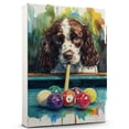 thumbnail image 1 of English Springer Spaniel Dog Canvas Billiards Stretched Canvas Size 8x12 – Funny English Springer Spaniel Dog Canvas Wall Decor, Funny Dog Wall Art for Billiards Room, 1 of 5
