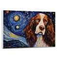 thumbnail image 1 of English Springer Spaniel Dog Canvas Van Gogh Starry Night Wall Art Gifts Canvas Wall Art Frame Music Artist Customized Canvas Framed Photo Art Work For The Bedroom(Gifts For Dog Lover ), 1 of 6