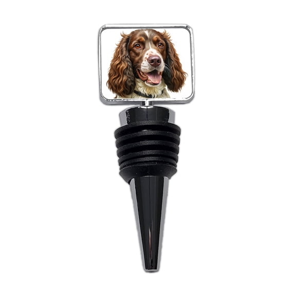 English Springer Spaniel Dog Illustration Wine Bottle Stopper Cap Plug